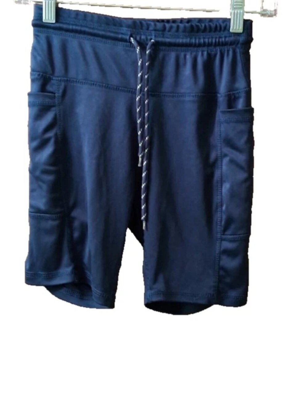 ADRIENNE VITTADINI Sport Womens Size S Blue Athletic Yoga Gym Drawstring Shorts